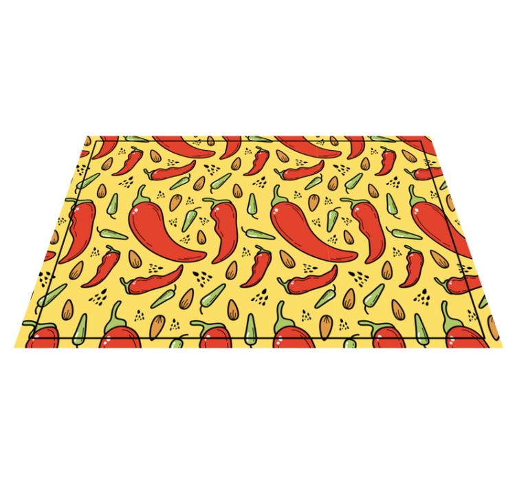 Set de table original motif piment chili - TenStickers