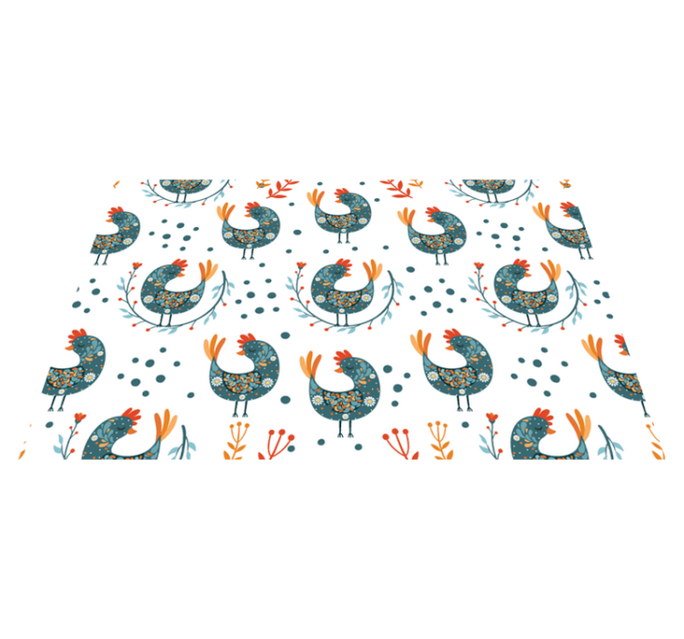 Set de table original motif coq coloré - TenStickers