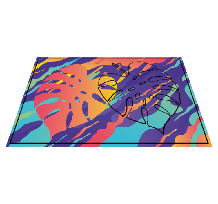 Set de table original motif de feuilles colorées - TenStickers