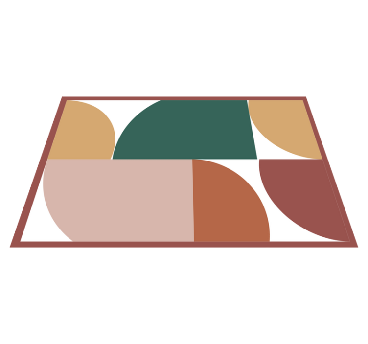 Set de table moderne segments de couleur géométriques - TenStickers