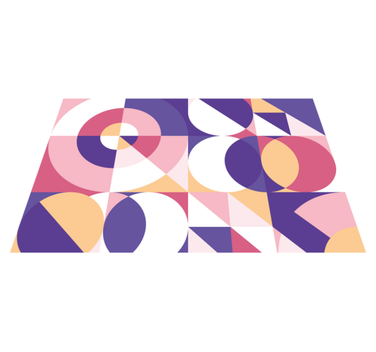 Set de table moderne agencement coloré géométrique - TenStickers