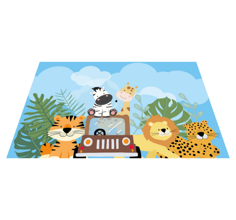 Set de table enfant scène de safari animal - TenStickers