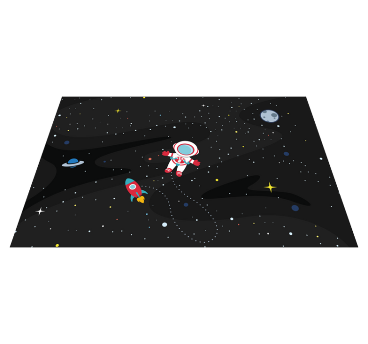 Set de table original Astronaute solitaire avec fusée - TenStickers