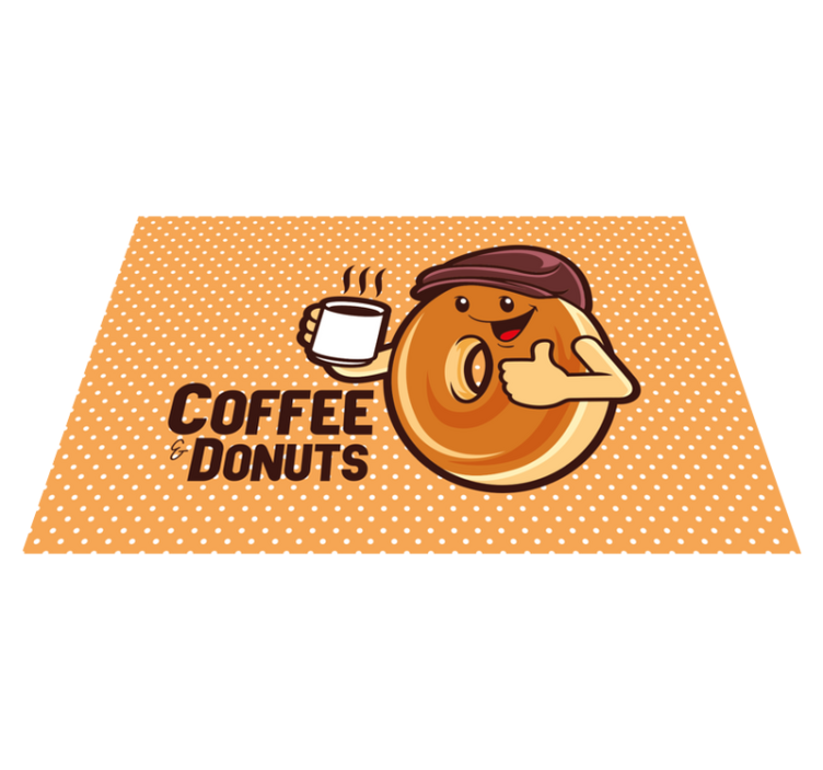 Set de table enfant personnage de beignet heureux - TenStickers
