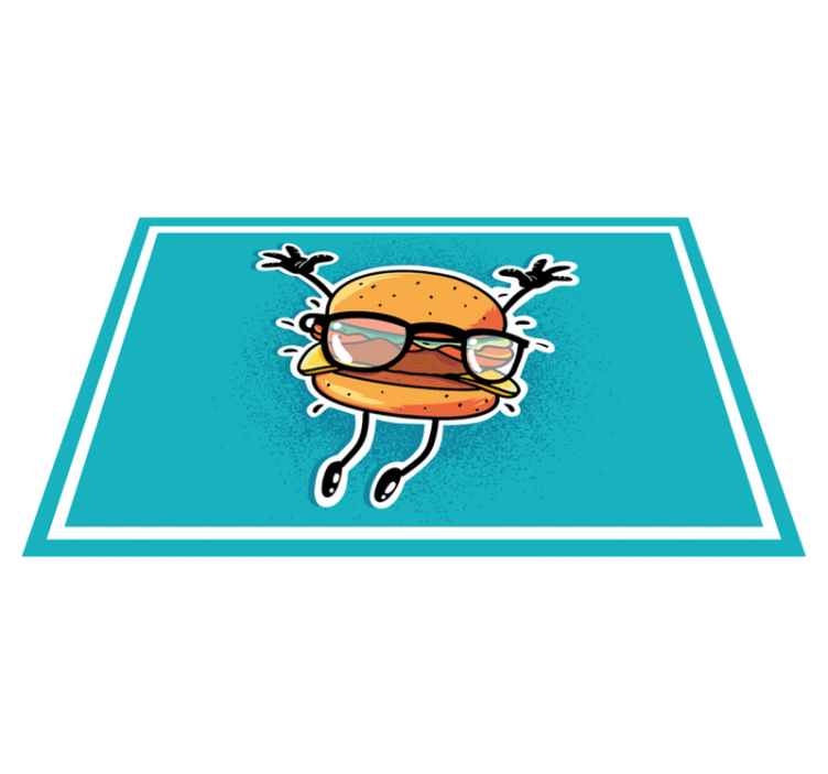 Set de table enfant personnage hamburger sautant - TenStickers