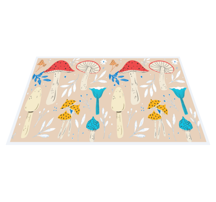 Set de table original motif champignons fantaisie - TenStickers