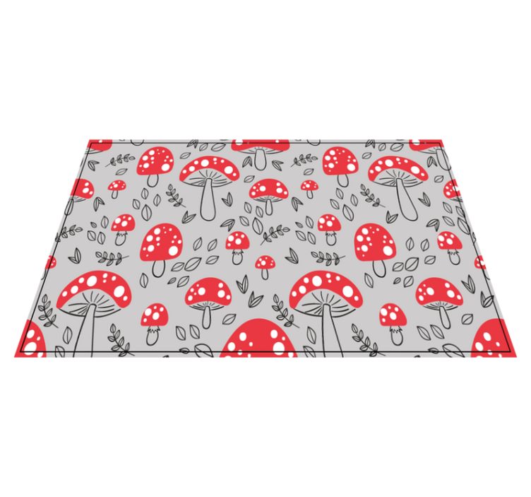 Set de table original motif champignons rouges - TenStickers