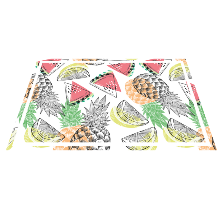 Set de table original motif fruits tropicaux - TenStickers