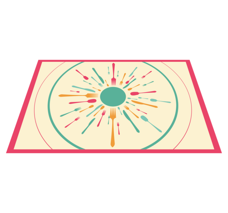 Set de table moderne Éclat de couverts colorés - TenStickers