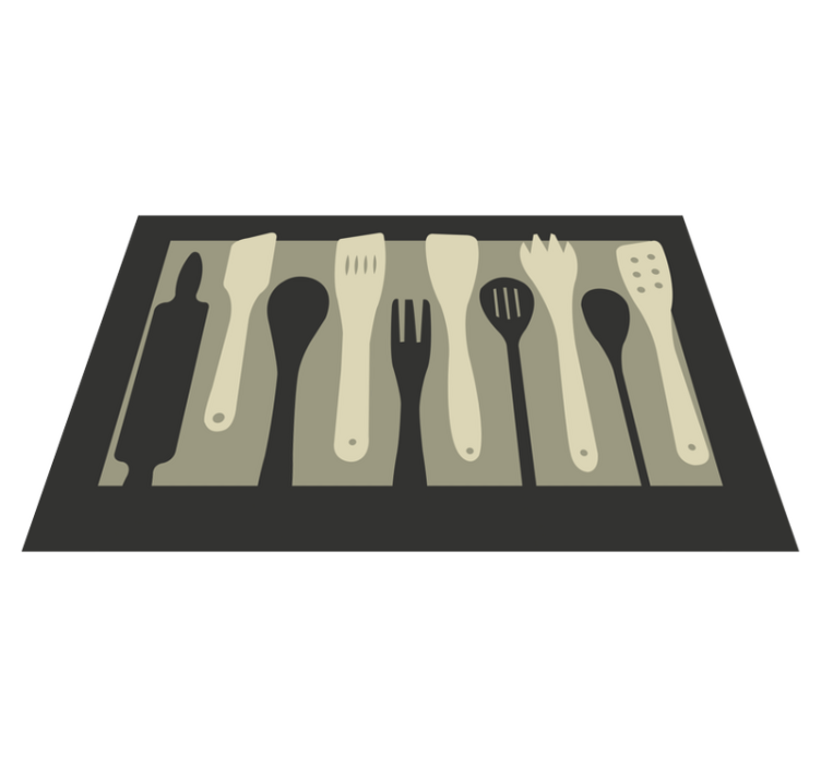 Set de table original silhouettes d'ustensiles de cuisine - TenStickers