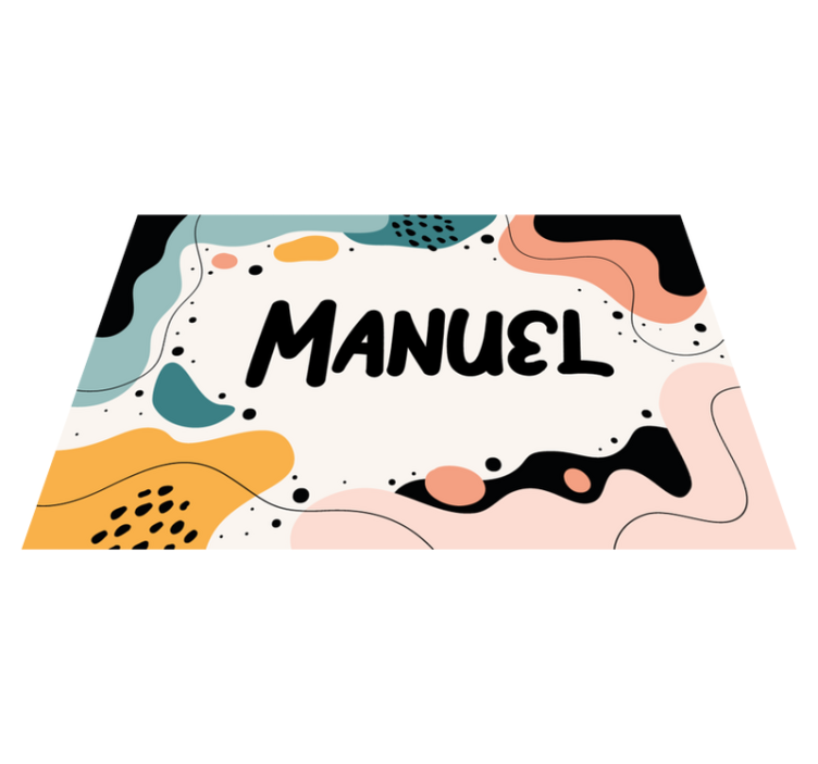 Set de table enfant formes abstraites vibrantes - TenStickers