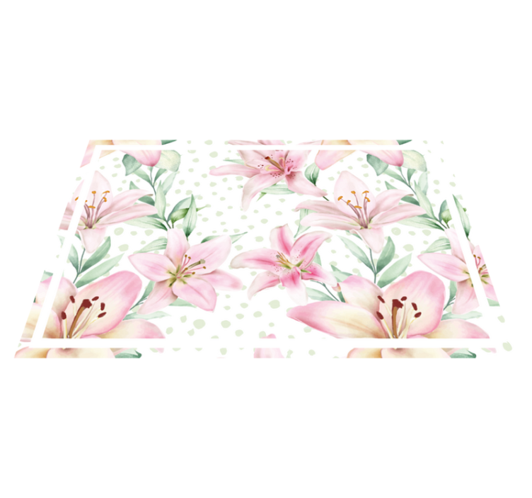 Set de table original arrangement floral de lys - TenStickers