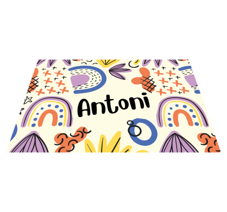 Set de table enfant motifs de noms colorés - TenStickers