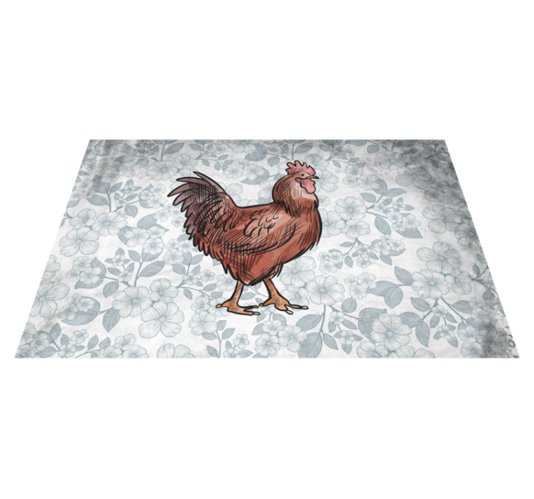 Set de table original illustration de poule rustique - TenStickers
