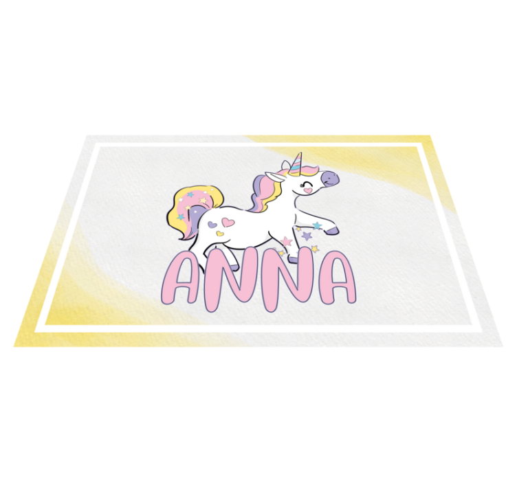 Set de table enfant licorne avec cœurs - TenStickers
