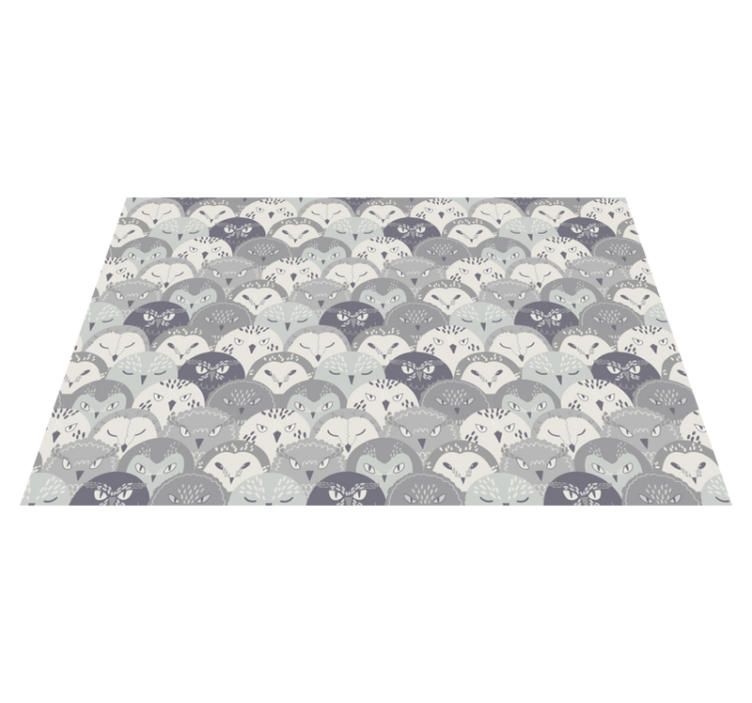 Set de table original hiboux gris en motif - TenStickers