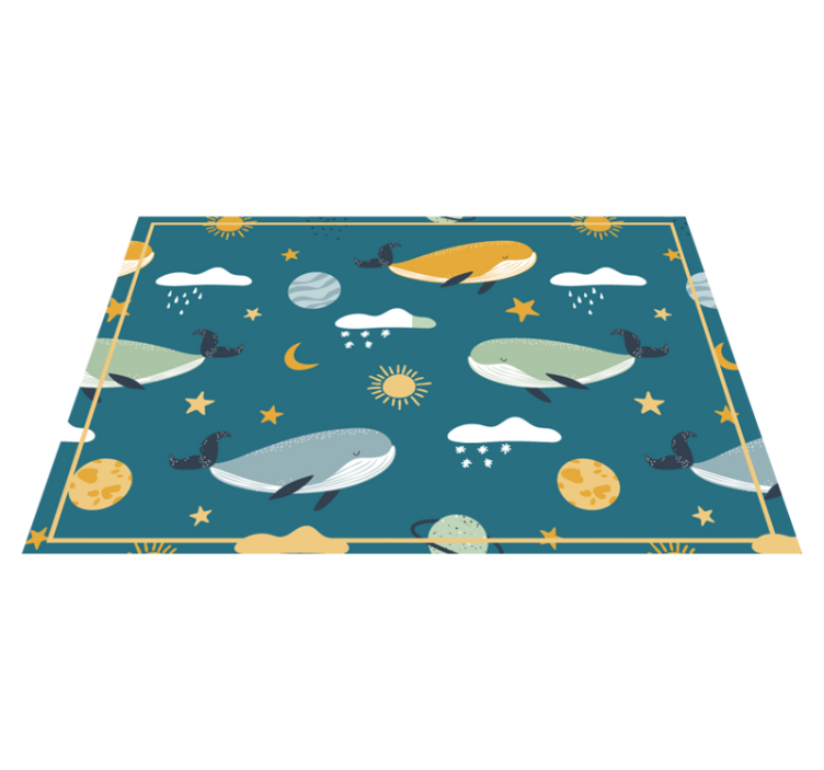 Set de table enfant baleines et motifs célestes - TenStickers