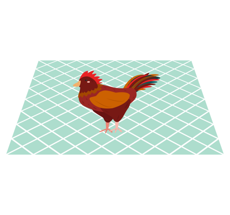 Set de table original illustration de coq charmant - TenStickers