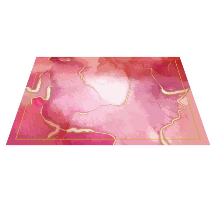 Set de table original Effet marbre rose et or - TenStickers