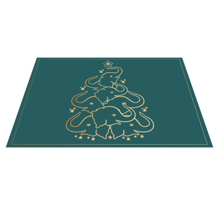 Set de table noël arbre Élégant d'Éléphant - TenStickers