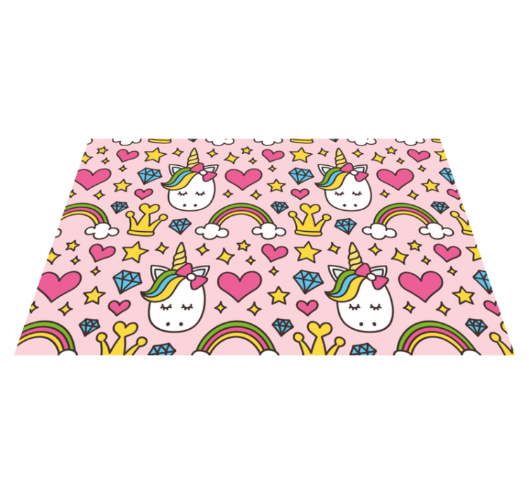Set de table enfant motif licorne mignon - TenStickers