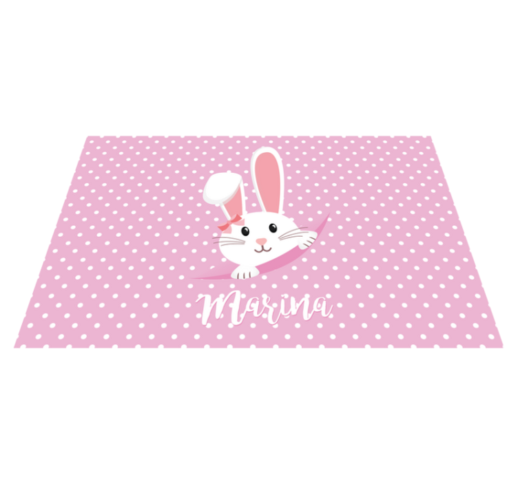 Set de table enfant lapin avec nœud - TenStickers