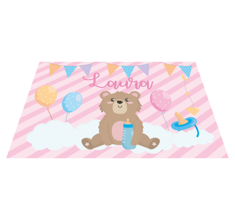 Set de table enfant ours mignon avec ballon - TenStickers