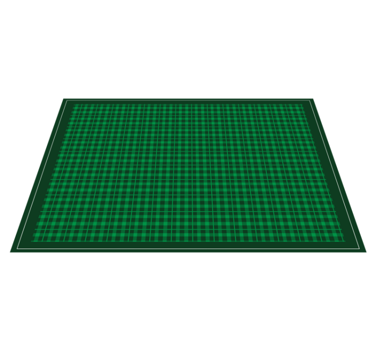Set de table motif carreaux verts - TenStickers