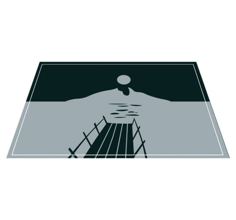 Set de table moderne pont sur l'eau - TenStickers