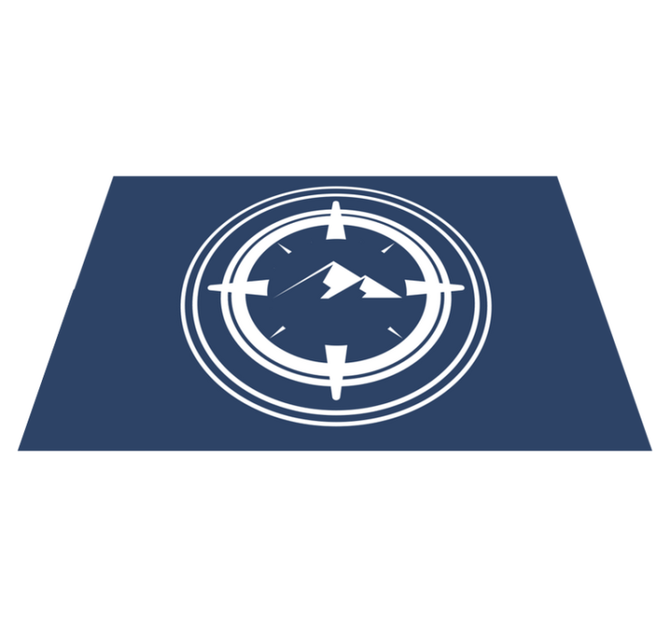 Set de table moderne graphique boussole montagne - TenStickers