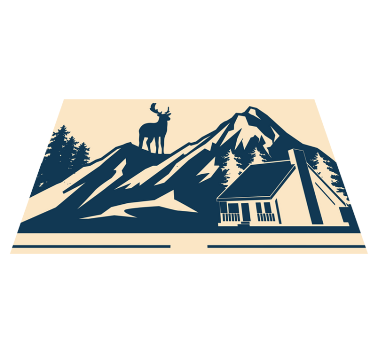 Set de table original paysage de montagne grandiose - TenStickers
