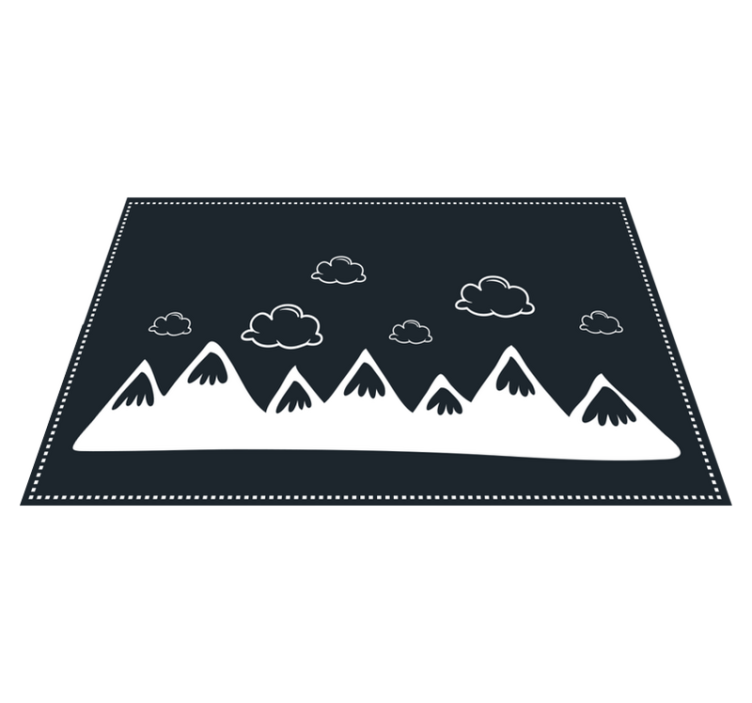 Set de table moderne silhouette de montagnes - TenStickers