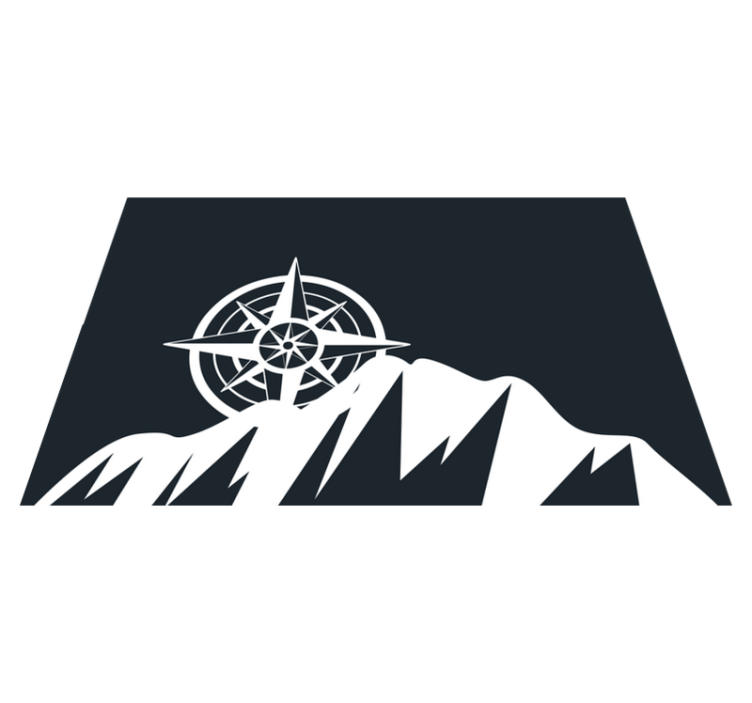 Set de table citation design boussole montagne - TenStickers