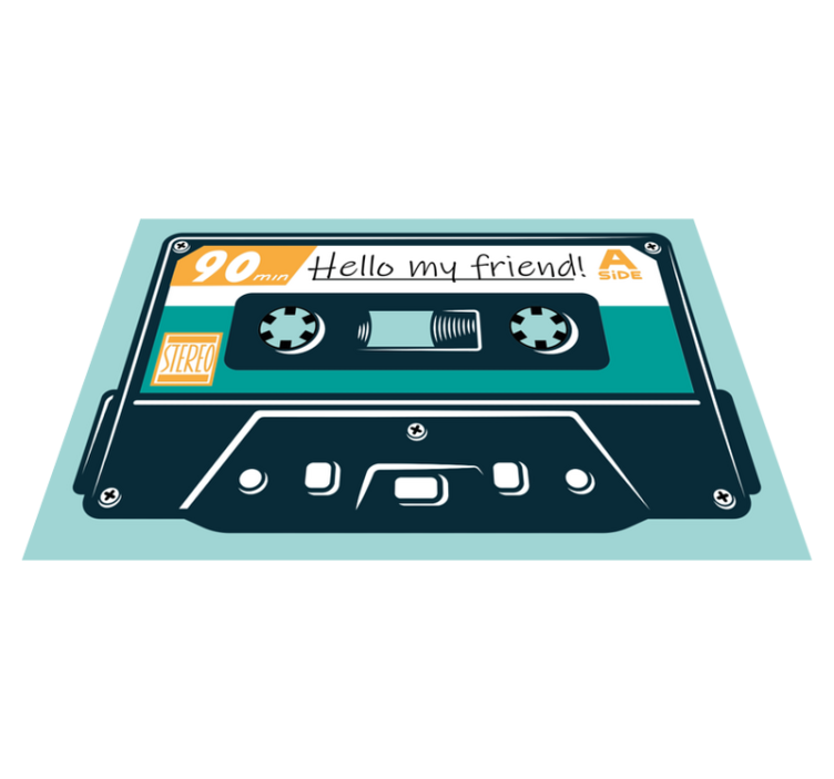 Set de table personnalisé cassette années 80 - TenStickers