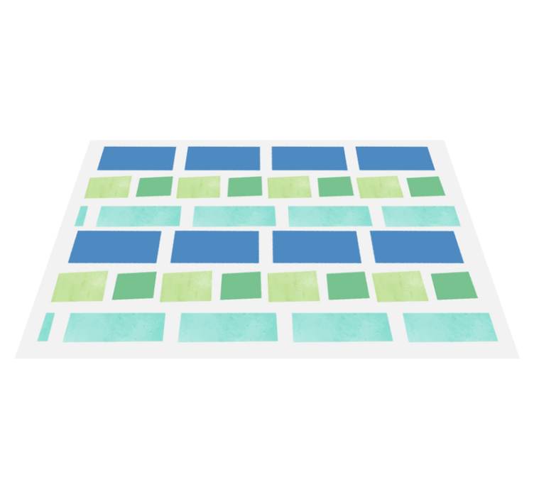 Set de table moderne motif rectangles colorés - TenStickers