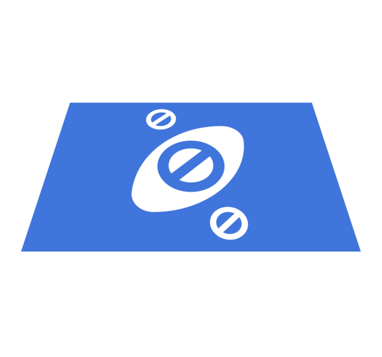 Set de table moderne accent bleu minimaliste - TenStickers