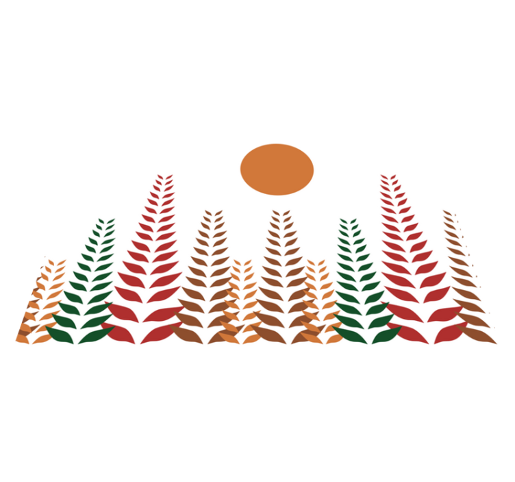 Set de table moderne motif feuilles élégant - TenStickers