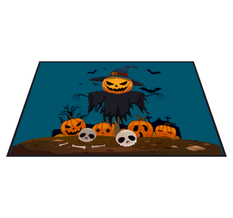 Set de table halloween Épouvantail citrouille horreur - TenStickers