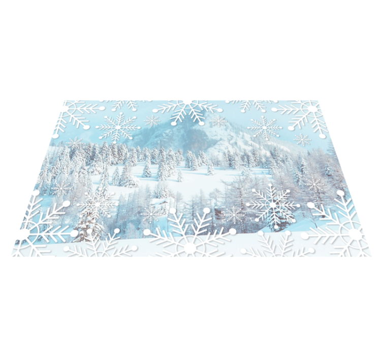 Set de table noël scène hivernale flocon de neige - TenStickers