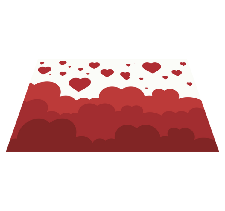 Set de table original Conception de nuage de coeur rouge - TenStickers