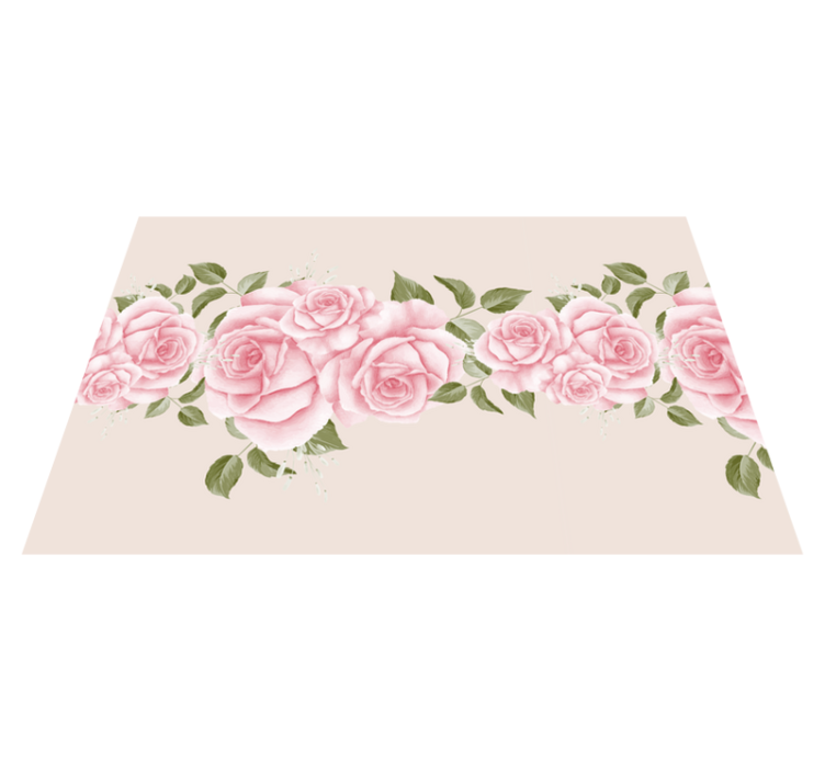 Set de table original arrangement de roses élégantes - TenStickers