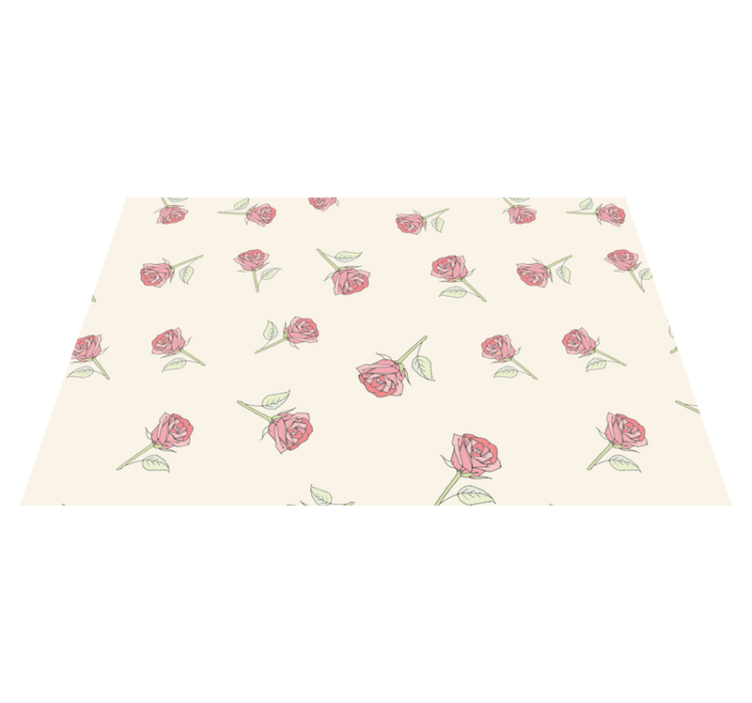 Set de table original motif floral roses - TenStickers