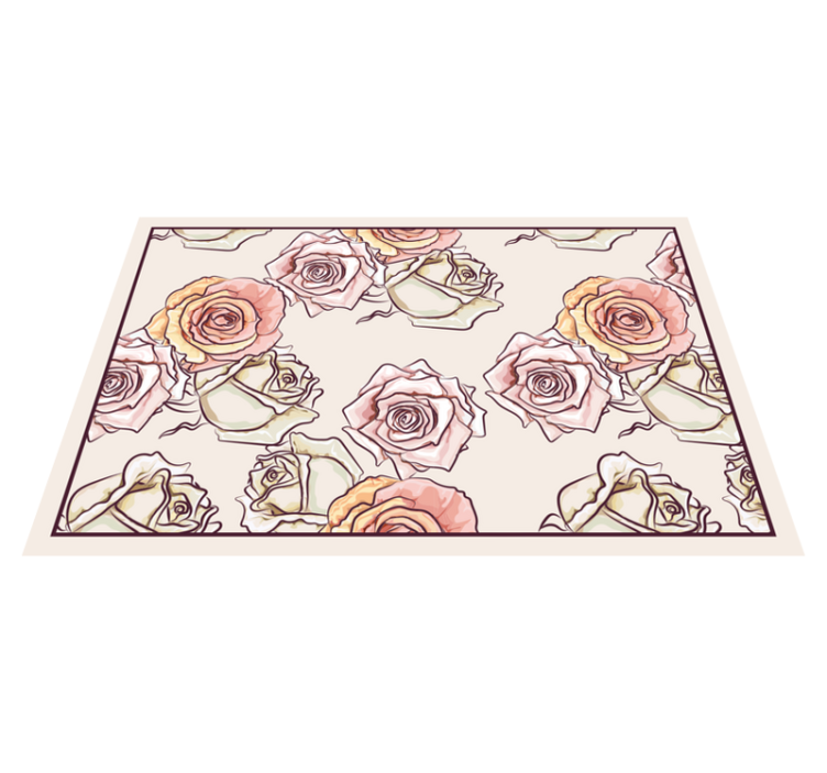 Set de table design elegant Modèle de roses à l'anglaise - TenStickers