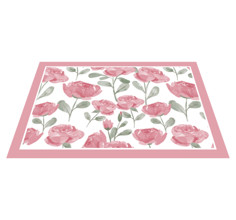 Set de table design elegant sticker rose vintage naturel - TenStickers