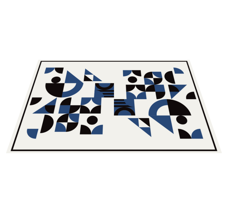 Set de table moderne motifs géométriques bleus - TenStickers