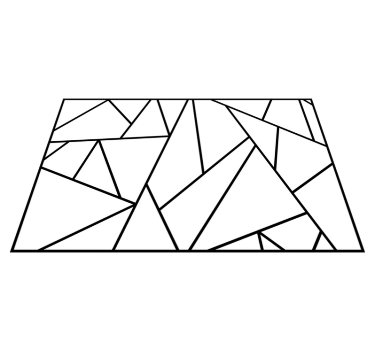 Set de table moderne lignes noires géométriques - TenStickers