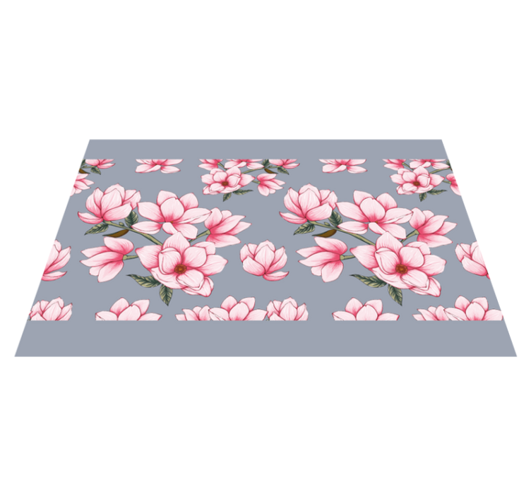 Set de table original motif floral magnolia rose - TenStickers