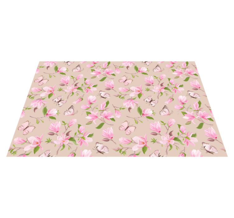 Set de table original motif floral papillon - TenStickers
