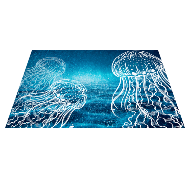 Set de table méduses bleues et blanches - TenStickers