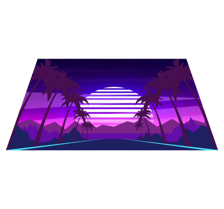 Set de table moderne paysage de coucher de soleil - TenStickers